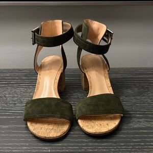 Gianvito Rossi Olive Suede Sandals